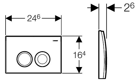 Кнопка смыва Geberit Delta 21 115.125.46.1 хром матовый