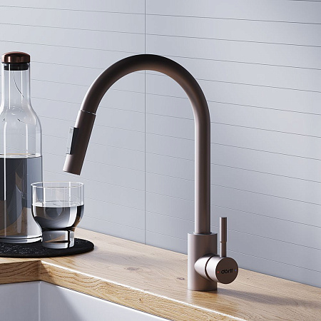 Смеситель Dorff Logic D3007511 для кухонной мойки сатин