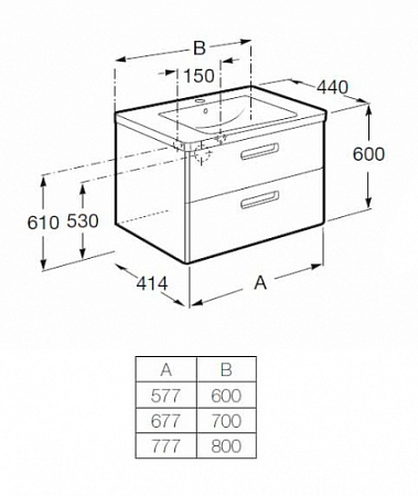Мебель для ванной Roca Gap ZRU9302740 80 см, фиолетовая