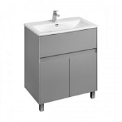 Тумба с раковиной Aquaton Форест 1A278301FR4D0 75 туманный серый