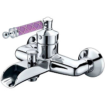 Смеситель Boheme Vogue 223-MR-V для ванны с душем, хром/фиолетовый Murano