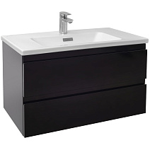 Тумба с раковиной Jacob Delafon Madeleine EB2053-J53 80 черный матовый