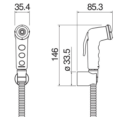 Гигиенический душ Nobili AD146/52BB хром/белый