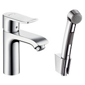 Смеситель Hansgrohe Metris 31285000 для раковины, с гигиеническим душем Смеситель Hansgrohe Metris 31285000 для раковины, с гигиеническим душем