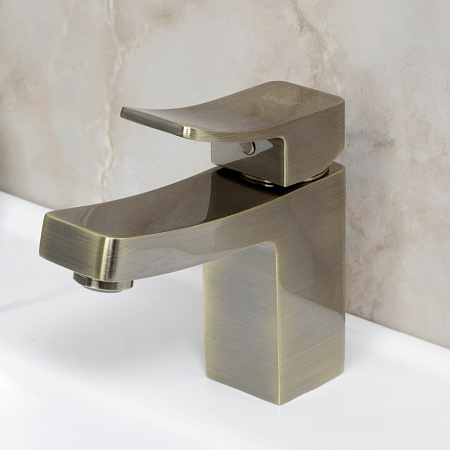 Смеситель WasserKRAFT Exter 1603 для раковины, светлая бронза