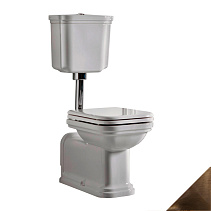 Унитаз с низким бачком Kerasan Waldorf 411601 c кнопкой, бронза Унитаз с низким бачком Kerasan Waldorf 411601 c кнопкой, бронза