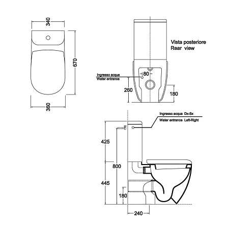 Унитаз-компакт ArtCeram File 2.0 FLV003 62;00 biscotto