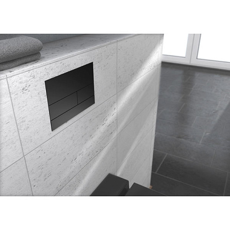 Кнопка смыва Tece Square II 9240833  черная матовая
