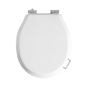 Крышка-сиденье для унитаза Boheme 906-W-CR микролифт, белый/петли хром