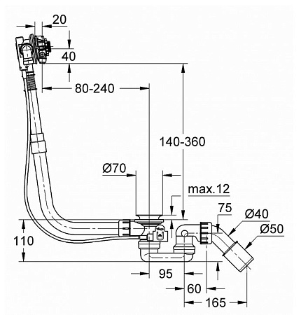 Слив-перелив Grohe Talentofill 28990000