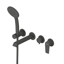 Смеситель встраиваемый для ванны и душа Cezares Nautic NAUTIC-VDM3-NOP черный матовый