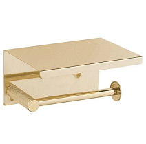 Держатель туалетной бумаги Boheme Uno 10971-G с полкой, золото Держатель туалетной бумаги Boheme Uno 10971-G с полкой, золото