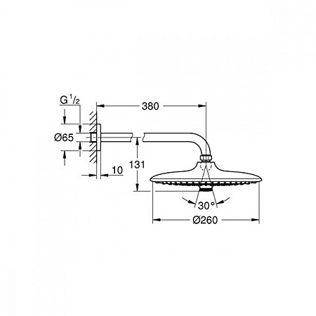 Верхний душ Grohe Euphoria 260 26458000