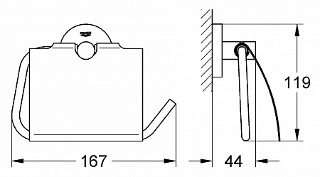 Держатель туалетной бумаги Grohe Essentials 40367000