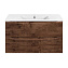 Тумба с раковиной Vincea Mia Slim VMC-2MC900S1RW 90 подвесная, 2 выкатных ящика, R.Wood