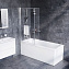 Шторка на ванну Damixa DX35WBS-D7W1-150MT 150x80 прозрачное стекло - фото 1