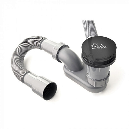 Слив-перелив Delice DLR000015 автомат, черный матовый