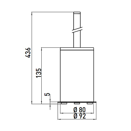 Ершик туалетный Emco System 2 3515 001 01 хром
