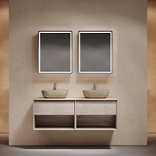 Мебель для ванной со столешницей Sancos Marmi 1.0 140 MR1.070EG+TT140A2X дуб галифакс натурал/Kreman