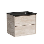 Тумба с раковиной Sancos Marmi 2.0 60 MR2.060EG дуб галифакс натуральный/черный