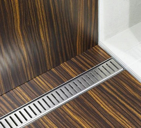 Решетка AlcaPlast Pure 650L нержавеющая сталь глянцевый