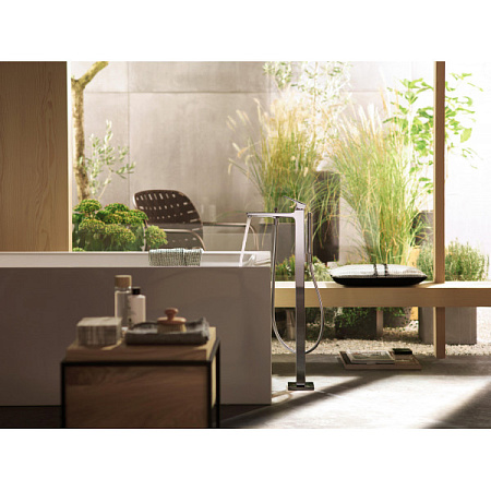 Смеситель Hansgrohe Metropol 32532700 для ванны, напольный, белый матовый