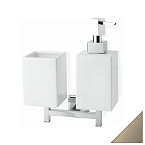 Дозатор для жидкого мыла Stil Haus Urania U14D(36-BI) никель сатин/белый