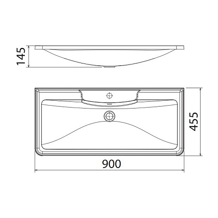 Раковина BelBagno BB900/455-LV-MR-ALR 90 белый