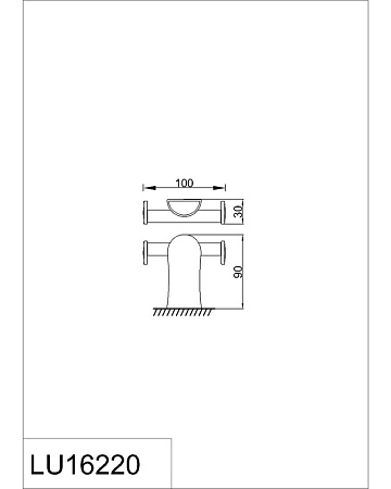 Крючок двойной RUSH Luson LU16220 хром