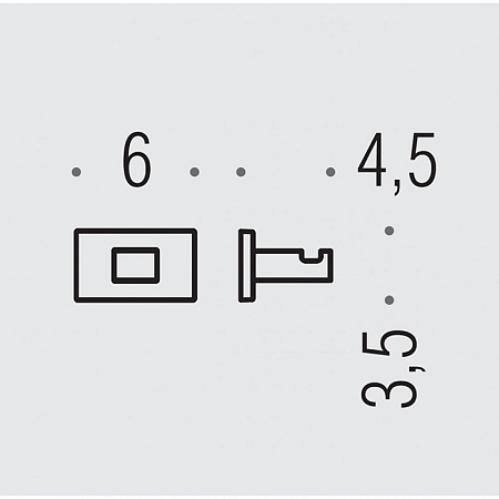 Крючок одинарный Colombo Look BLC27.HPS1 нержавеющая сталь