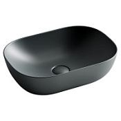 Раковина накладная Ceramica Nova Element CN6009MDH 45.5x32.5x13.5 антрацит матовый темный