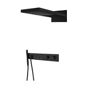 Душевой комплект Boheme Zodiac 133-B для душа, с термостатом, черный