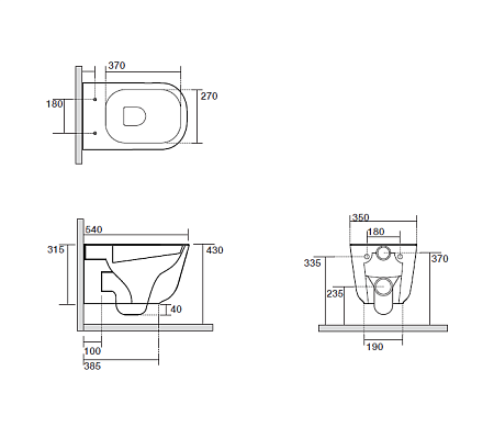 Унитаз подвесной Kerasan Tribeca 511401 безободковый, белый