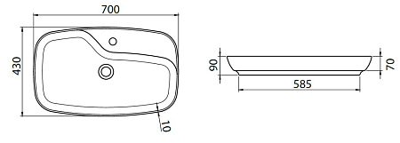 Раковина накладная Allen Brau Liberty 4.32011.AN антрацит