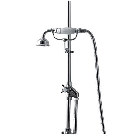 Душевой гарнитур Devon&Devon MARK618CR с белой ручкой