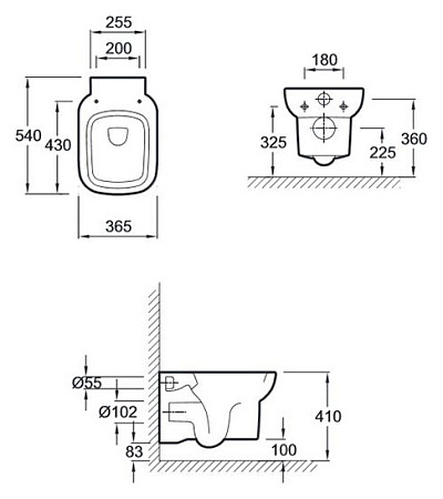 Чаша для унитаза подвесного Jacob Delafon Replay E4833-00
