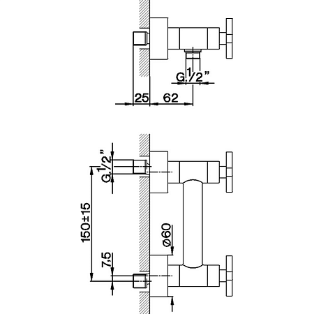 Смеситель Cisal Barcelona Quad BQ00044121 для душа, хром