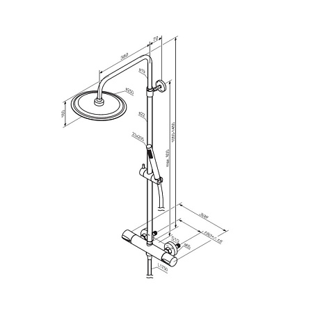 Душевая стойка Damixa Scandinavian Pure 936800000 хром