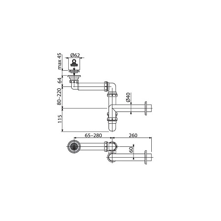 Сифон для раковины AlcaPlast A413