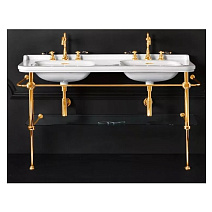 Консоль для раковины Kerasan Waldorf 9195K2oro 150 напольная, с полкой, золото