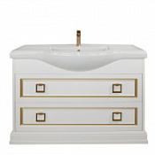 Тумба под раковину Tessoro Foster TS-F90120-C-W-G 120 белый с патиной золото