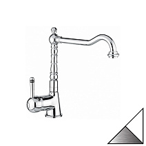 Смеситель Emmevi Laguna 40516BС для кухонной мойки, белый/хром