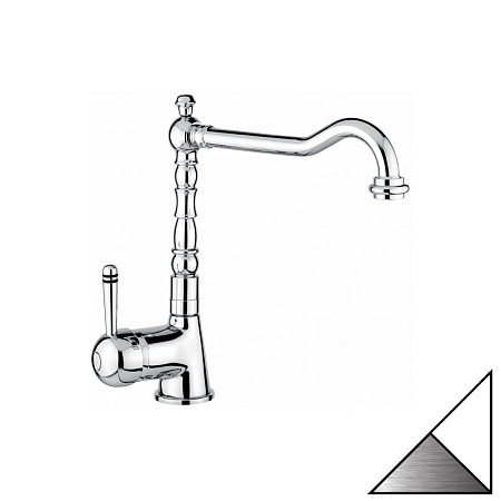 Смеситель Emmevi Laguna 40516BС для кухонной мойки, белый/хром