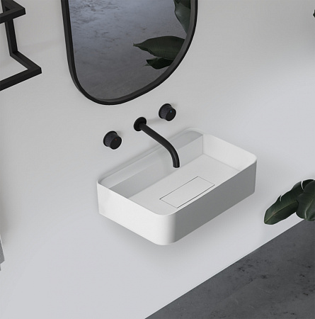 Раковина подвесная ABBER Stein AS2626 белый матовый