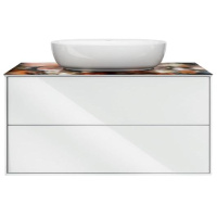 Тумба с раковиной Kerama Marazzi Plaza Modern PLB.M.100.2\WHT 100 белый глянцевый