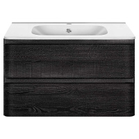 Тумба с раковиной Vincea Vico VMC-2V800CN 80 подвесная, 2 выкатных ящика, Carbone