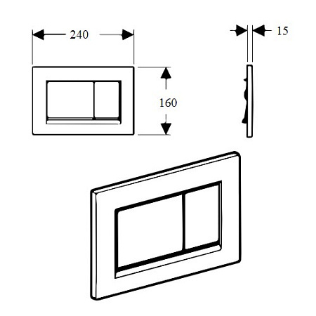 Кнопка смыва Boheme 656 хром