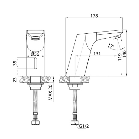 Смеситель IDDIS Pulse PULSBS0i86 для раковины, хром