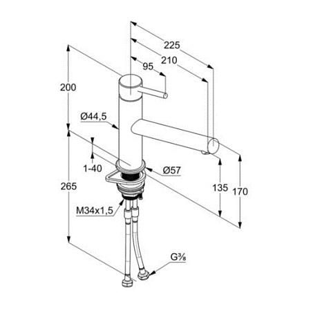 Смеситель Kludi Steel 44850F860 для кухонной мойки, хром