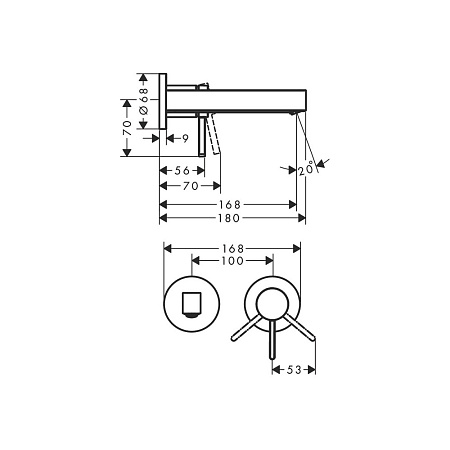 Смеситель Hansgrohe Finoris 76051670 для раковины, черный матовый